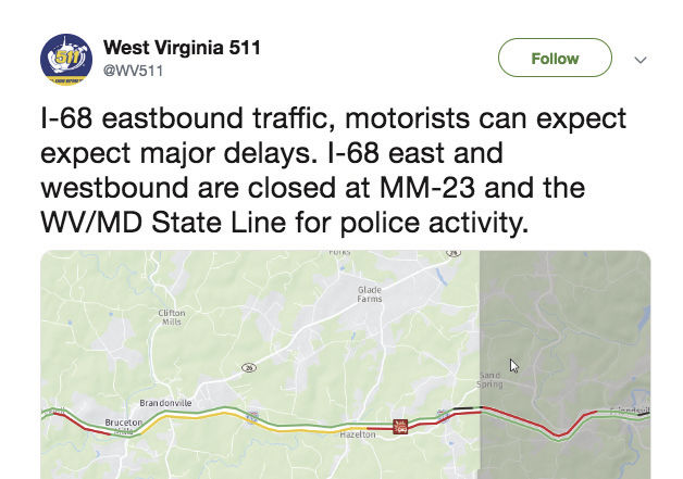 wv 511 tweet